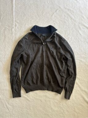 Nautica Charcoal Quarter Zip Sweater